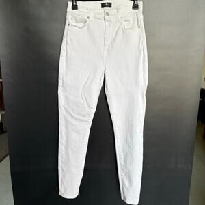 7 For All Of Mankind - The High Waist Ankle Skinny - White Jean - Size 27